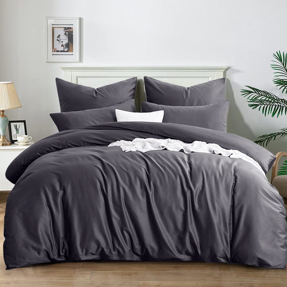 Elegear Kinderbettwäsche Bettwäsche 135×200/155x220/200x200cm Mikrofaser Bettwäsche-Set, Mikrofaser aus Polyester, 3 teilig, Bettbezug+Kopfkissenbezug*2, atmungsaktiv, weich für alle Jahreszeiten