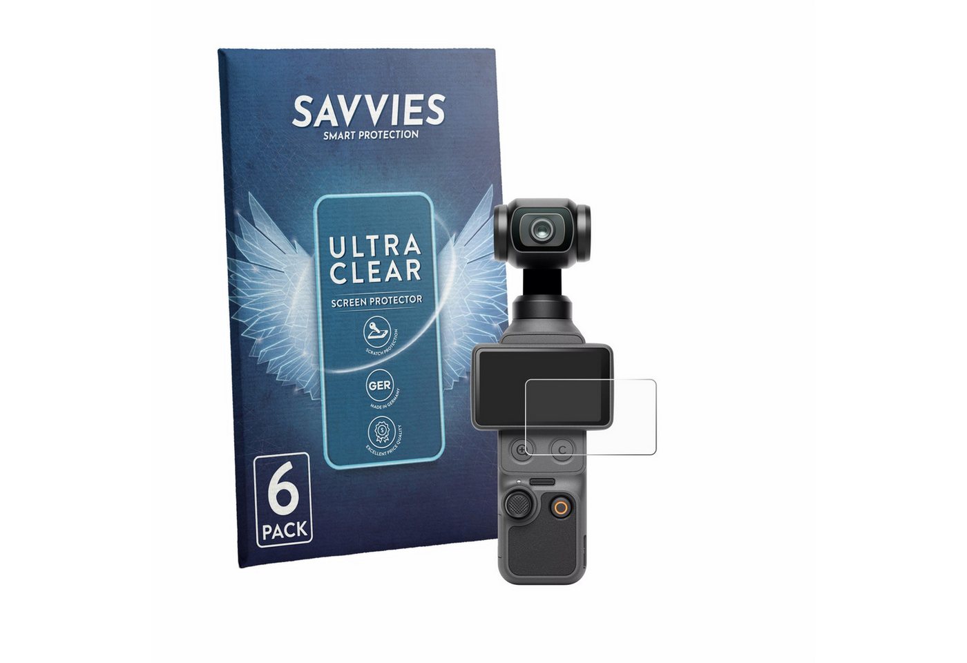 Savvies Displayschutzfolie Schutzfolie für DJI Osmo Pocket 4, 6 Stück, Displayschutz Schutz Folie Klar Transparent