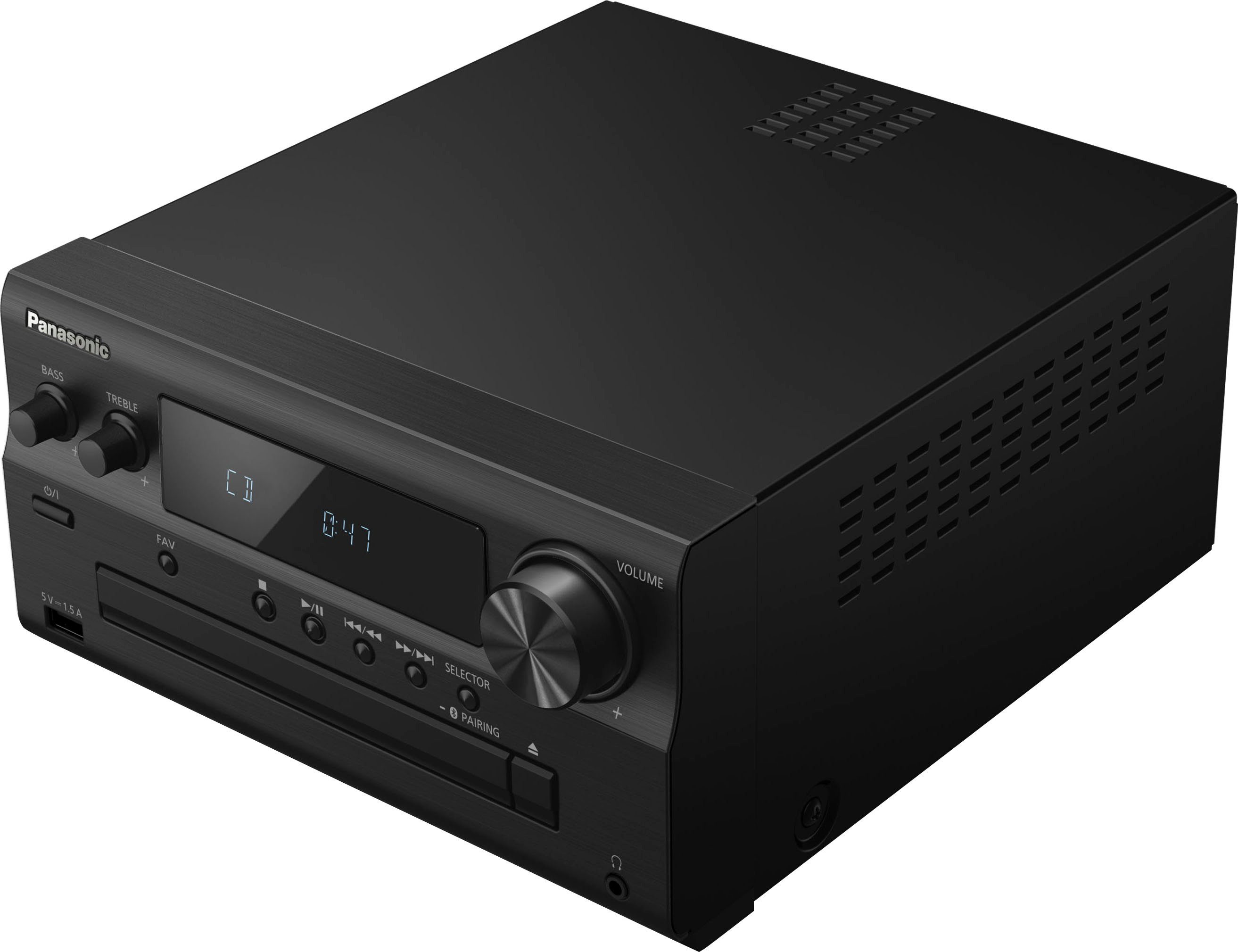 Radio, Hi-Res WLAN, (Bluetooth, Premium Kompaktanlage schwarz UKW SC-PMX802E USB-Audiowiedergabe) Micro- Panasonic Audio,