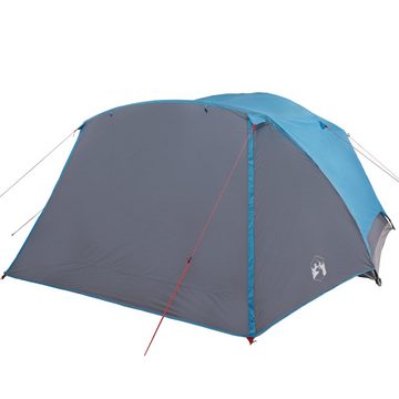 vidaXL Vorzelt Campingzelt 4 Personen Blau 350x280x155 cm 190T Taft