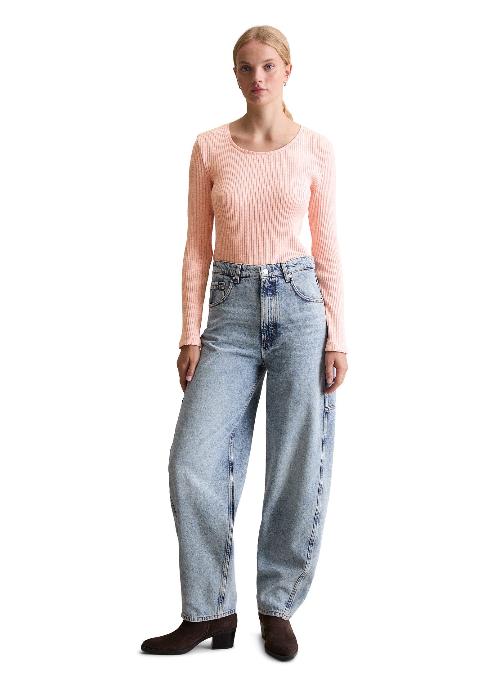 Marc O'Polo DENIM Langarmshirt aus Rippjersey