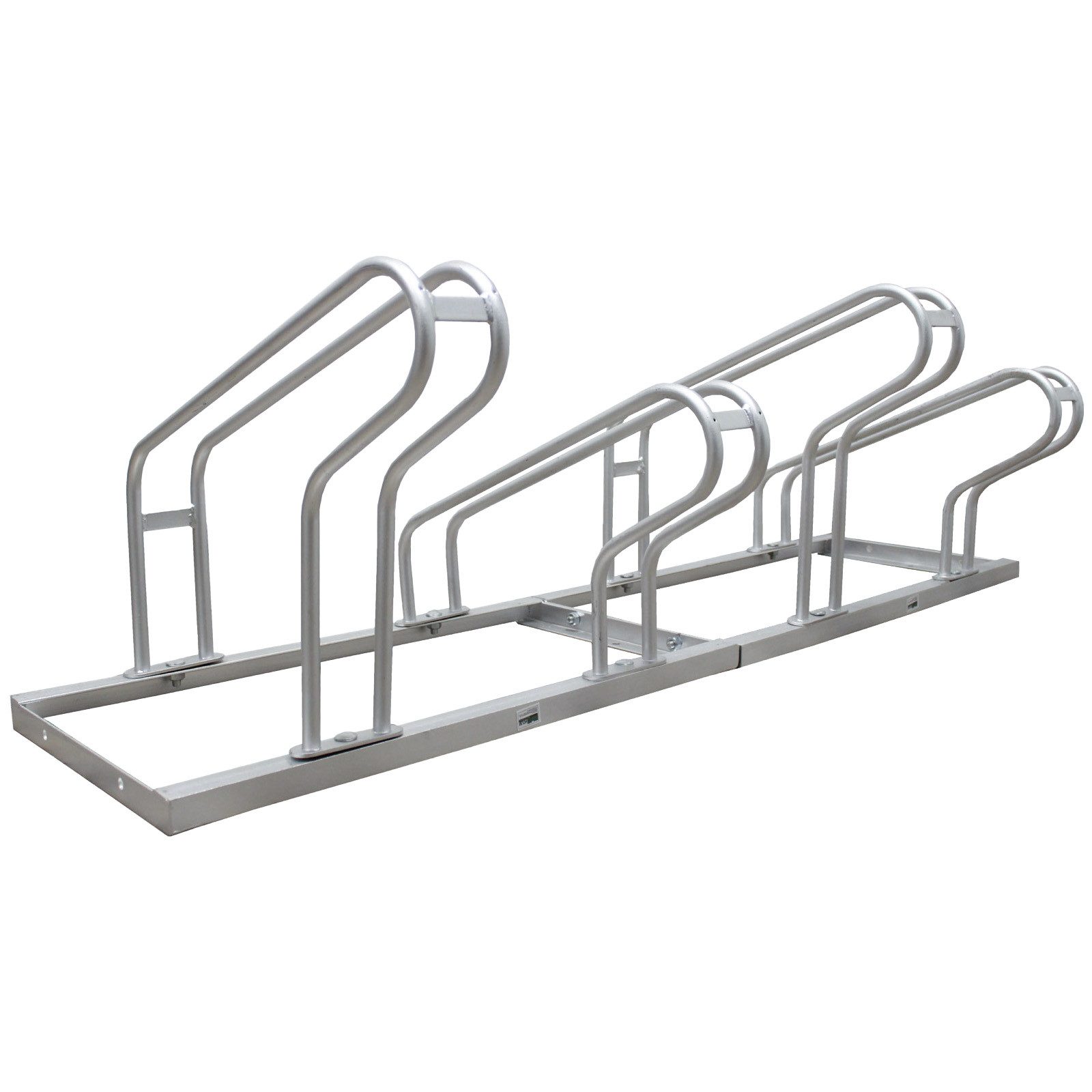 Fahrradständer Fahrradständer für 4 Fahrräder höhenversetzt 140x45 cm feuerverzinkt