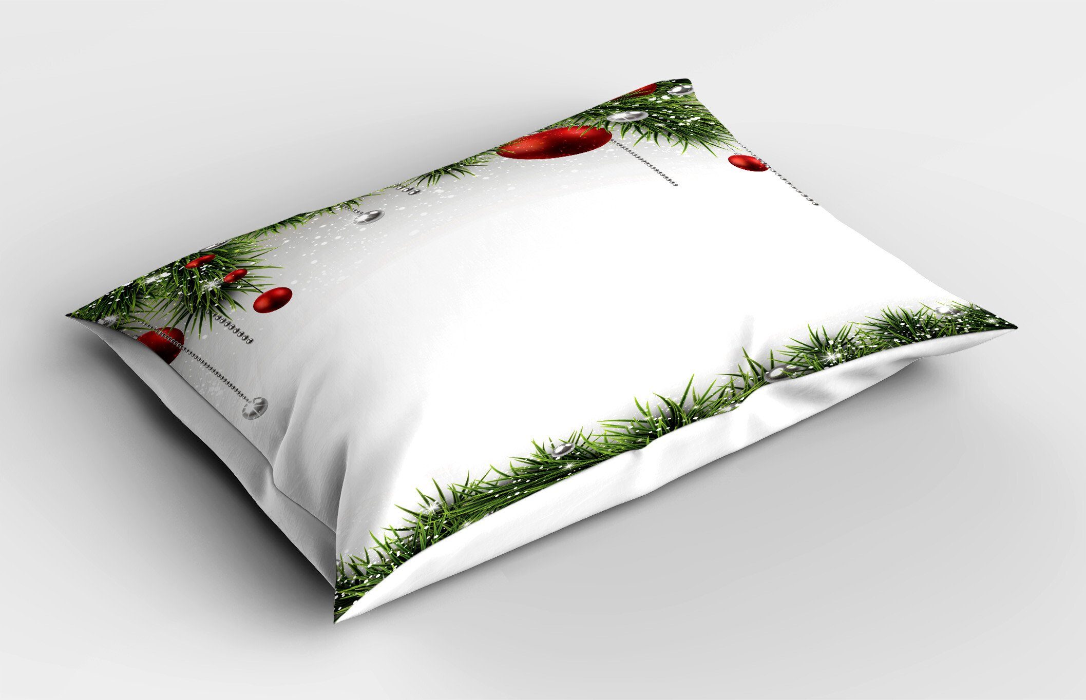 Dekorativer Baum Kissenbezüge Size (1 Kissenbezug, Stück), Gedruckter Weihnachten Ornaments King Balls Abakuhaus Standard