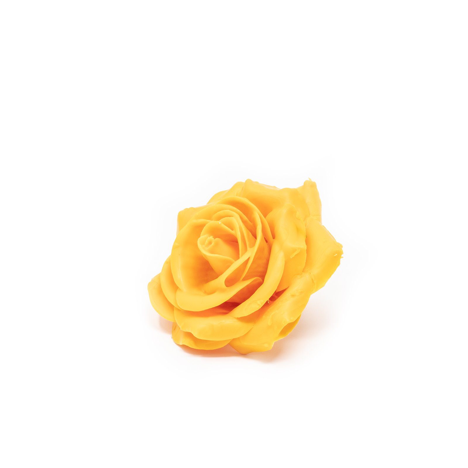 Trockenblume 12er Set Wachsrose - Ochre, Primera, Höhe 25 cm