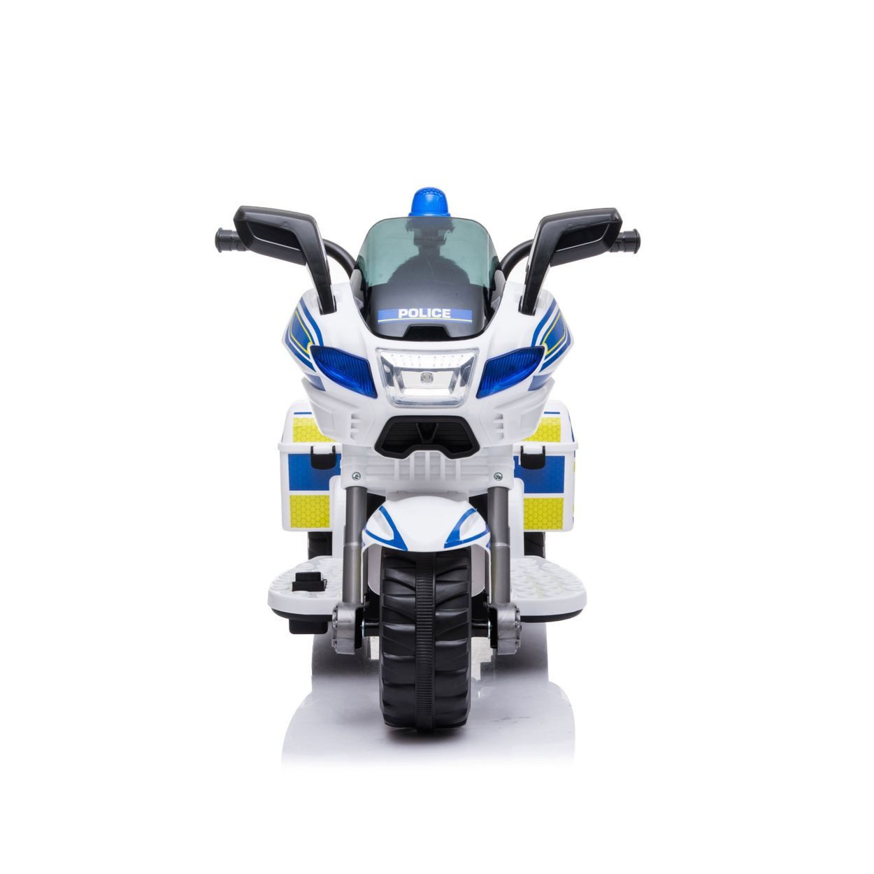 Chipolino Elektro-Kindermotorrad Police, Belastbarkeit 25 kg, Hupe, Alarmton, Frontlichter, 3 Räder, Musikfunktion, Rückwärtsgang