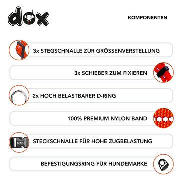 DDOXX Hunde-Geschirr DDOXX HUNDEGESCHIRR NYLON, Orange Xs - 1,0 X 32-44 Cm