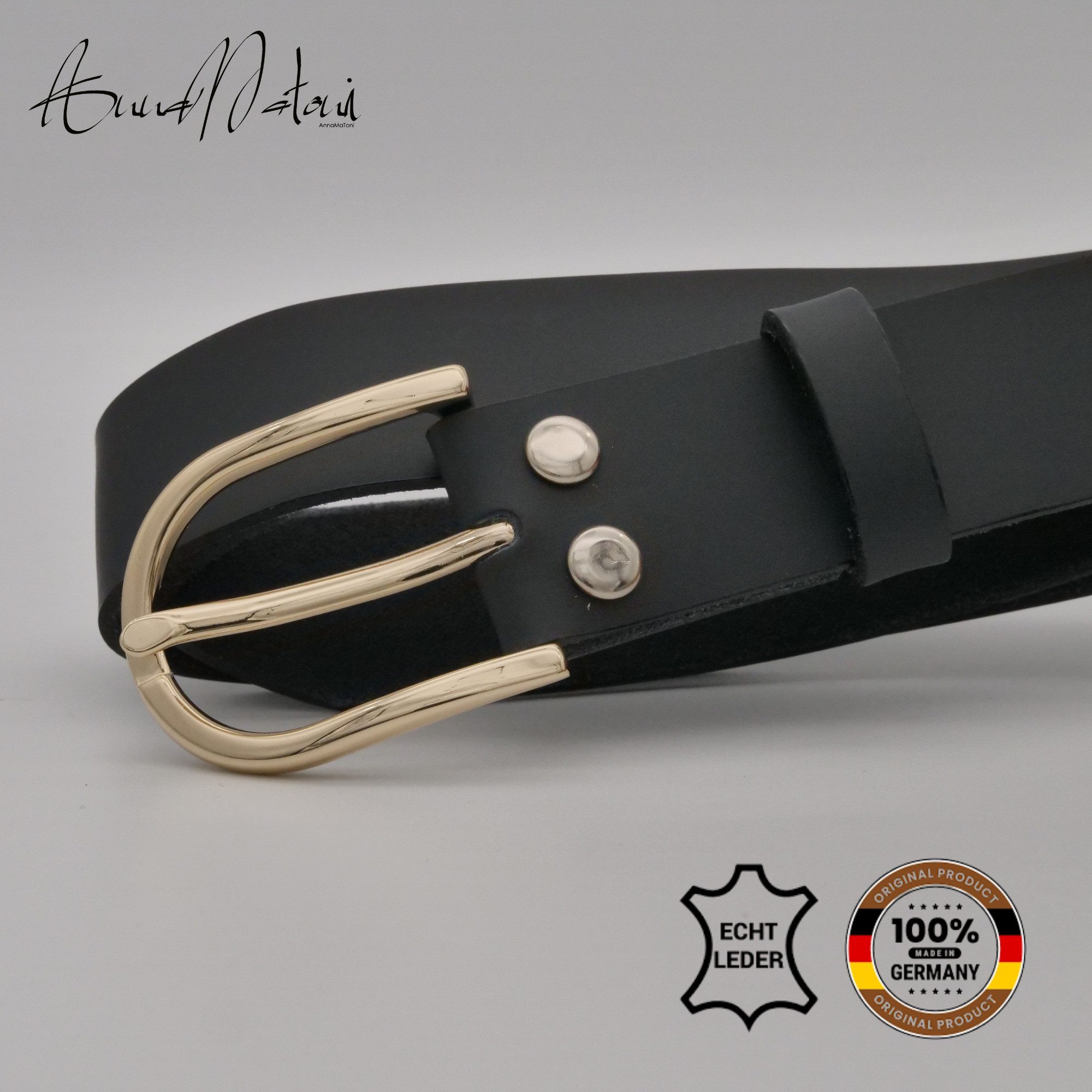AnnaMatoni Ledergürtel AnnaMatoni Damen Ledergürtel Basic Gürtel 3cm breit echt Leder