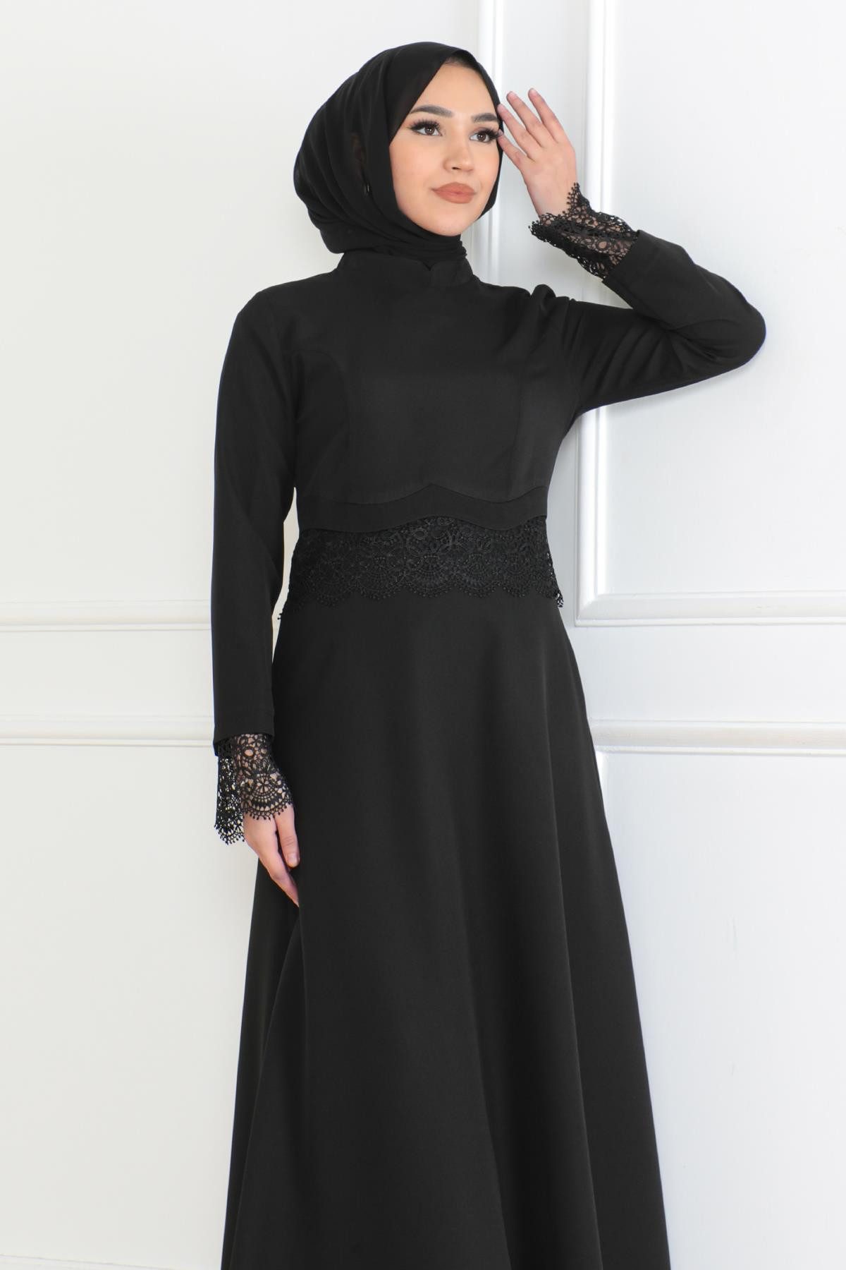 MODAMİHRAM Maxikleid Spitzenkleid in Mauve 6117