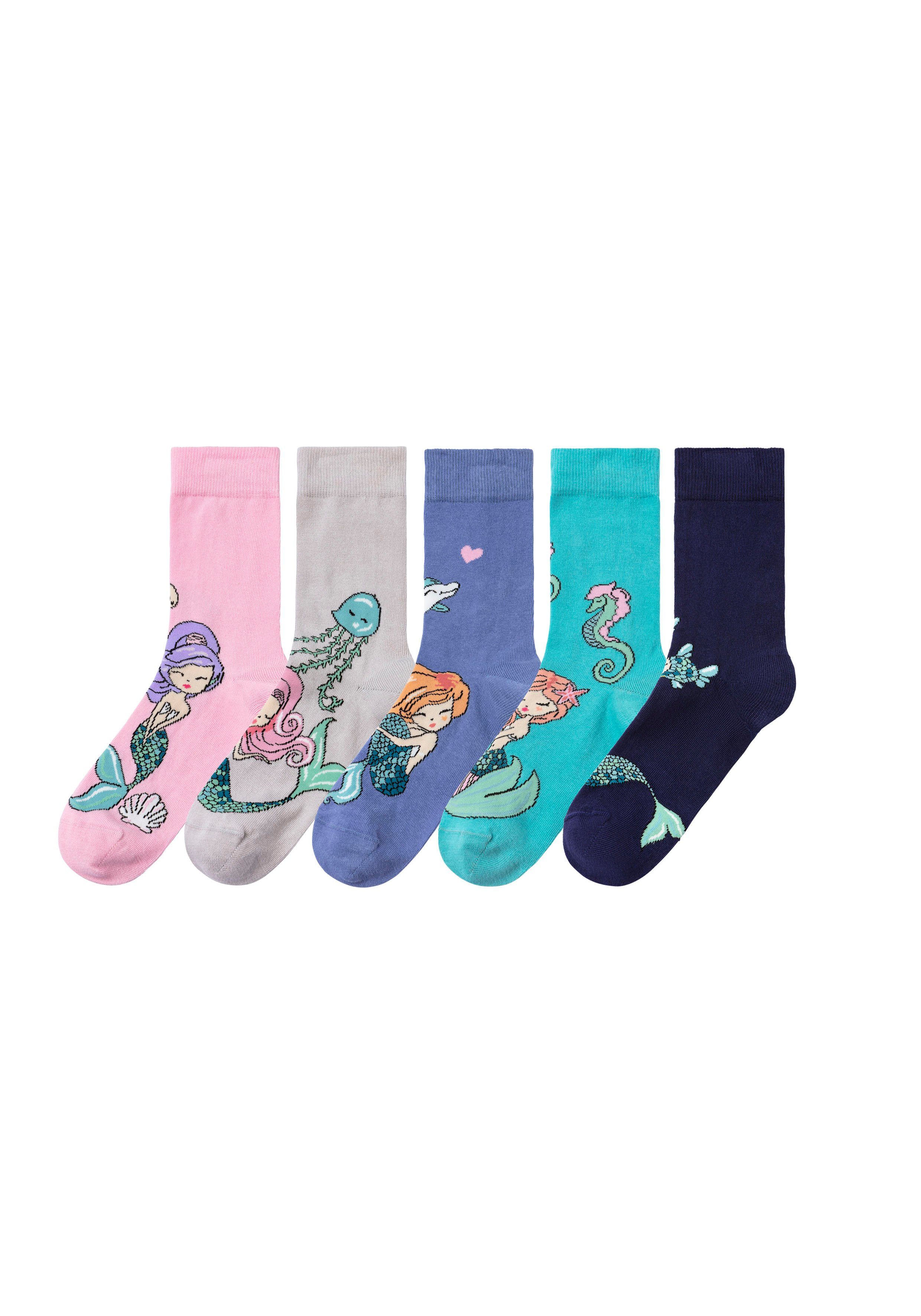 Wäsche/Bademode Socken H.I.S Socken (5-Paar) mit eingestrickten Motiven