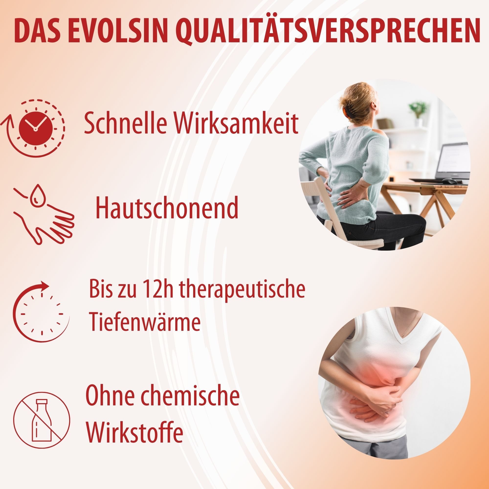 Evolsin Wärmegürtel Evolsin® Wärmegürtel - therapeutische Tiefenwärme bei Rückenschmerzen, 4-tlg.