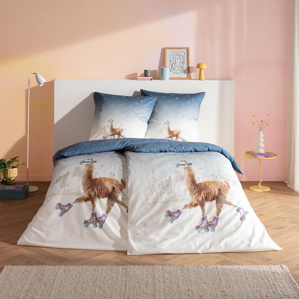 Estella Bettwäsche City Lama, Satin, 2 teilig