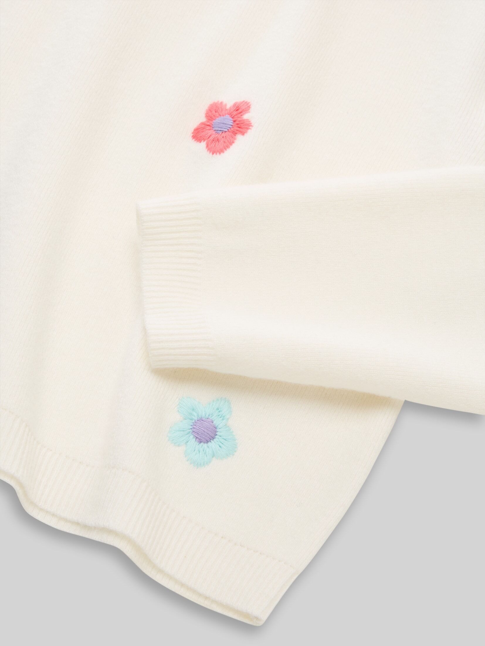 TOM TAILOR Strickpullover Pullover & Strickjacken Strickpullover mit Blumen-Stickerei