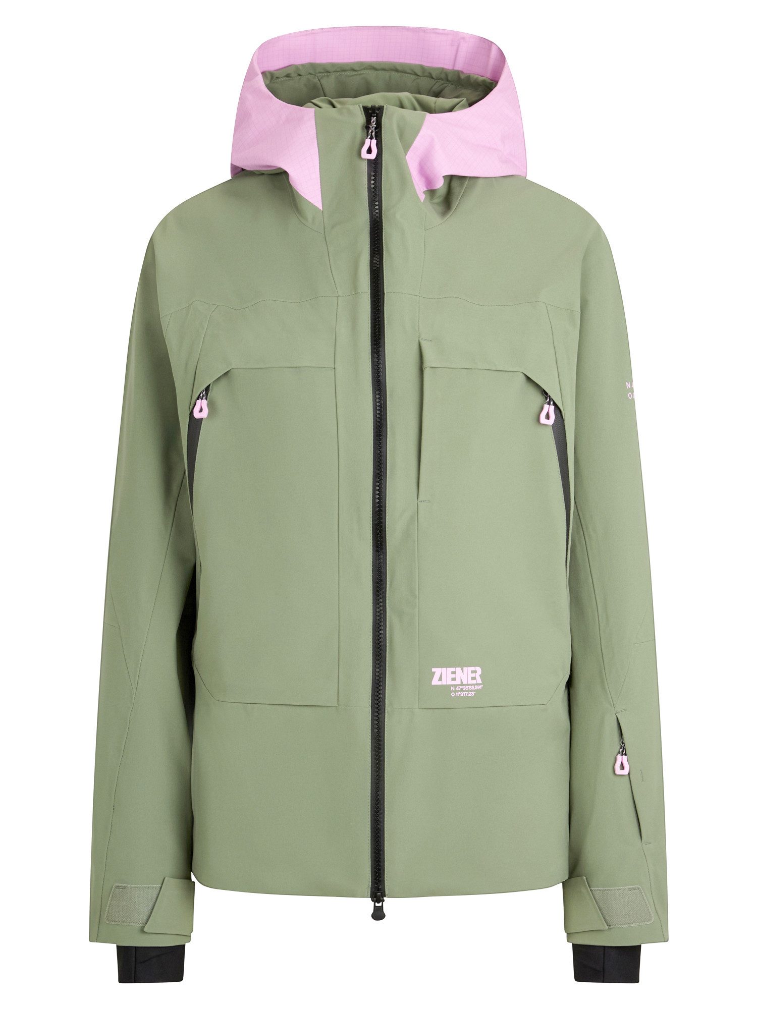 Ziener Skijacke RAFINA-Z AQUASHIELD® DAMEN wasser- u. winddicht, atmungsaktiv, unwattiert, Innenfutter aus Wolle