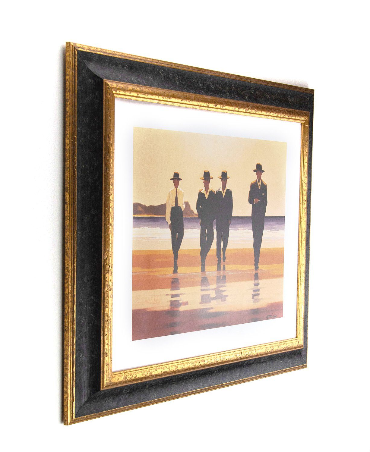 Einzelrahmen Bilderrahmen Vienna, (1 Stück), 40x50 cm, Schwarz Gold, Holz günstig online kaufen