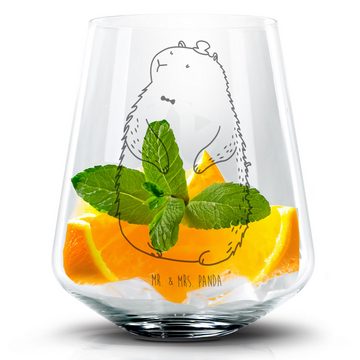Mr. & Mrs. Panda Cocktailglas Murmeltier - Transparent - Geschenk, Cocktail Glas mit Sprüchen, Freu, Premium Glas, Einzigartige Gravur