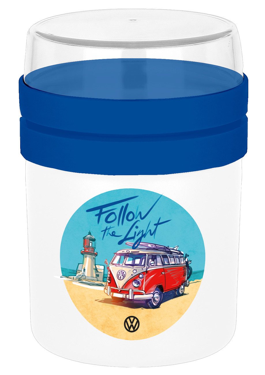 Geda Labels GmbH Lunchbox VW Follow the light 500ml, PP, (1-tlg), Weiß, 500ml, nicht spülmaschinengeeignet