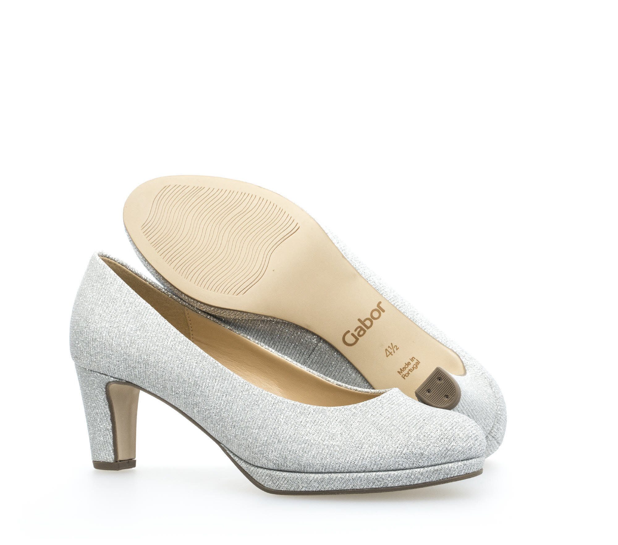 Gabor 01.260.60 Silber Plateaupumps