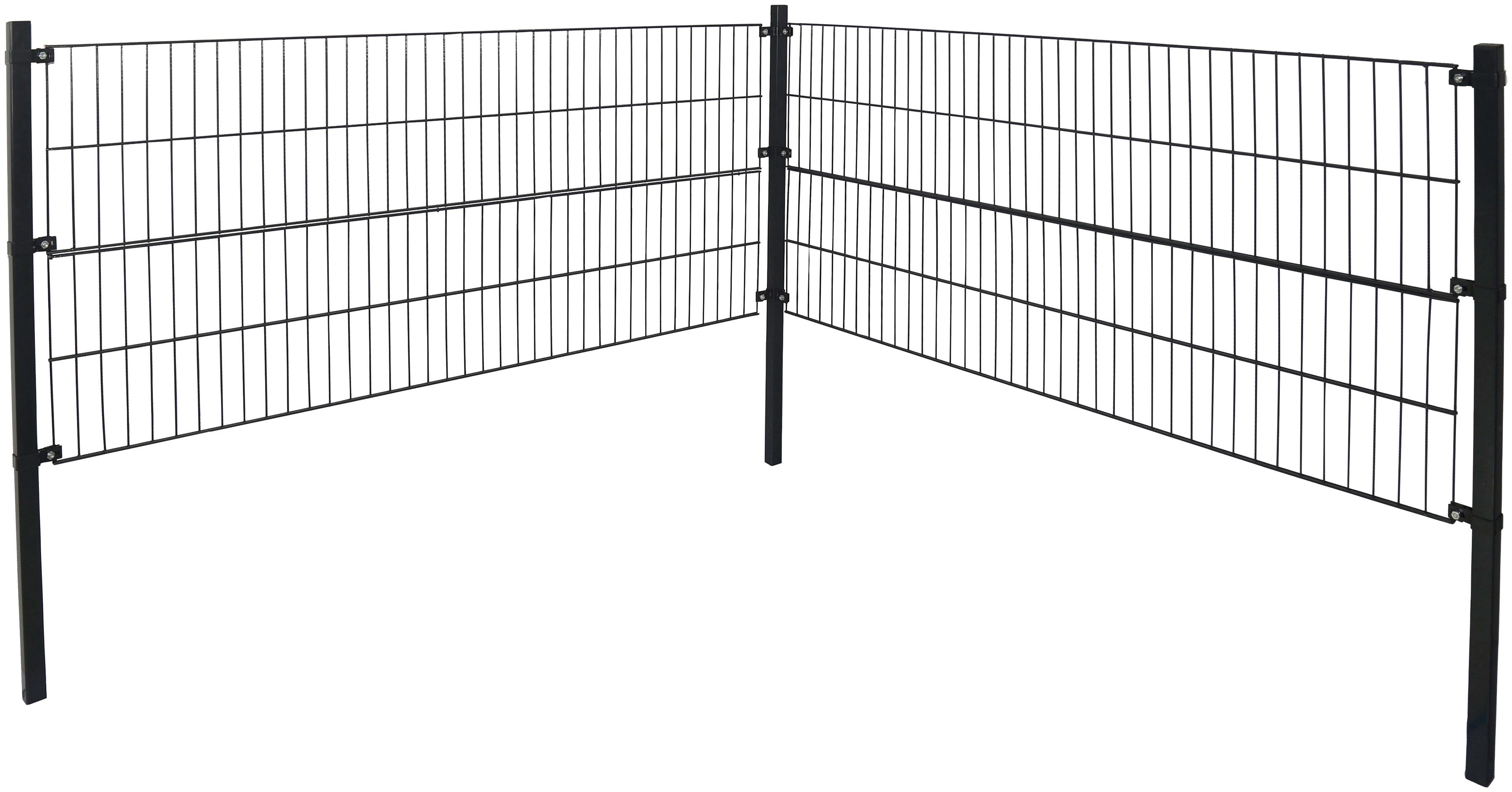 HOME DELUXE Doppelstabmattenzaun, (Set), 160 cm hoch, 20 Matten für 10