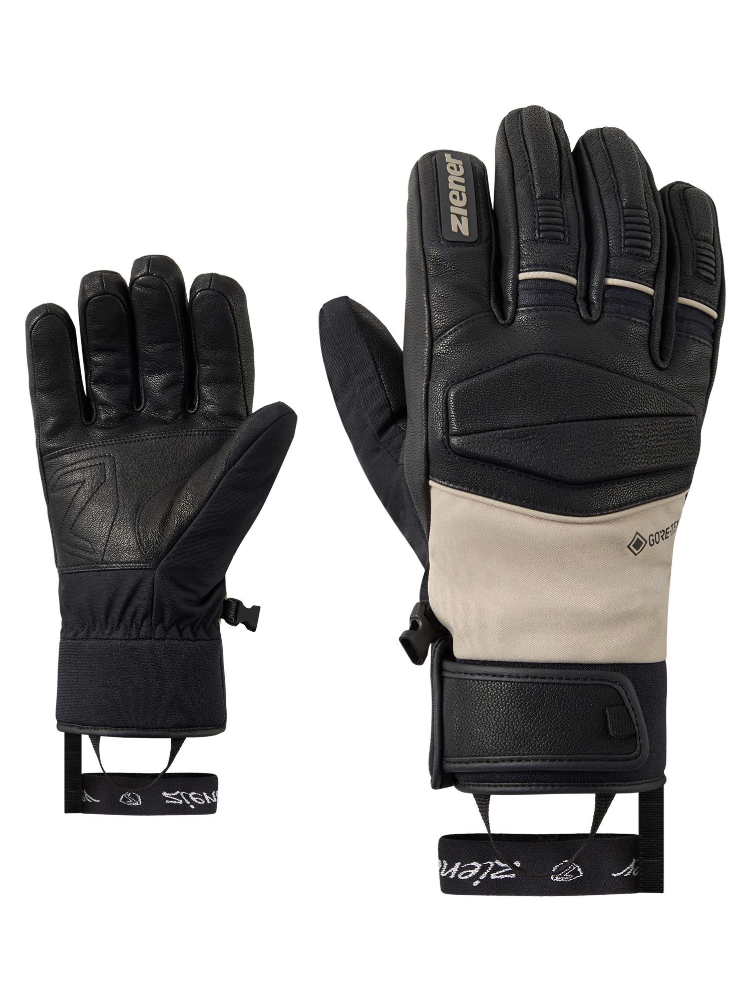 Ziener Skihandschuhe GELLDO-Z GORE-TEX® PrimaLoft® wasserdicht, winddicht, atmungsaktiv, extra warm, Lederanteile