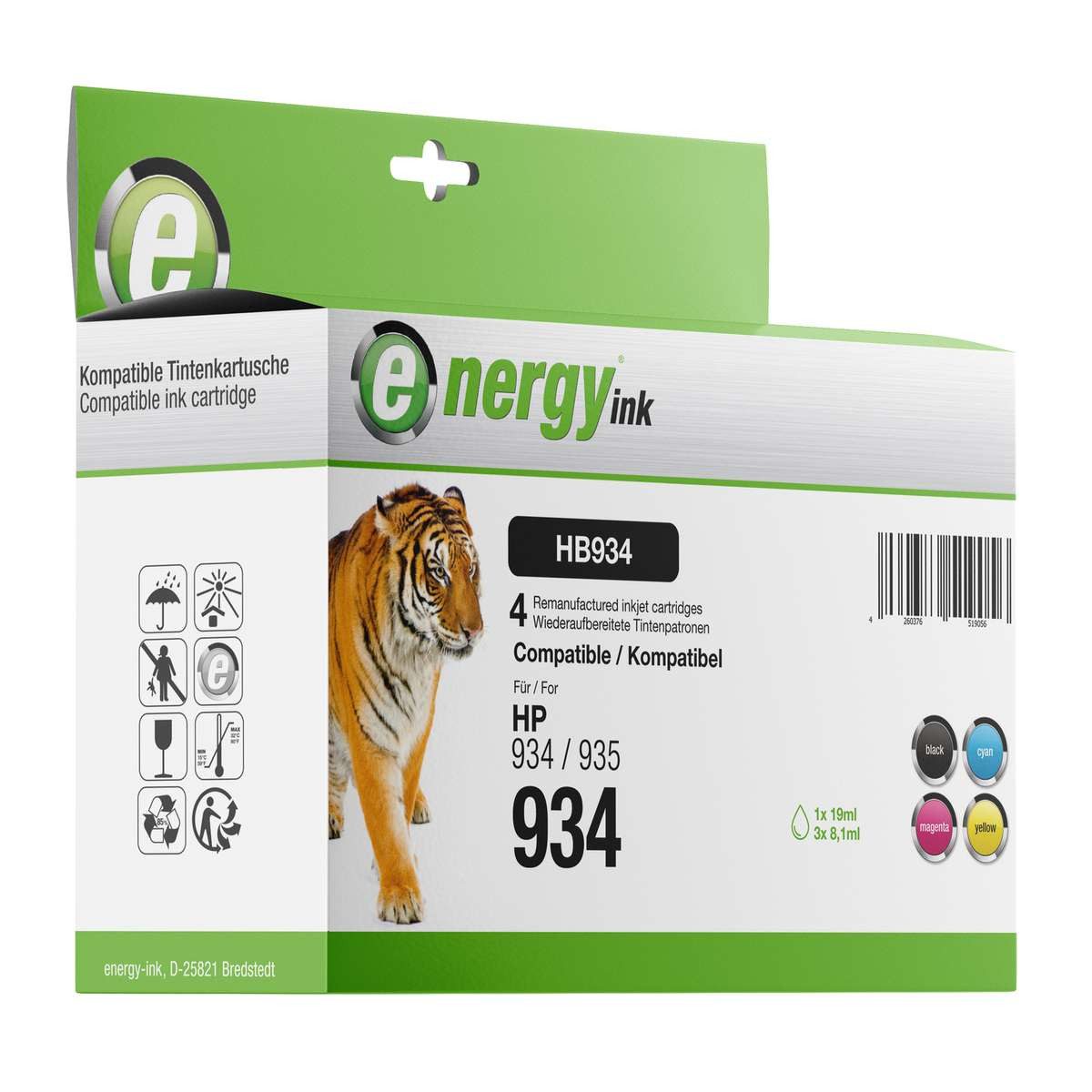 Energy-ink energy ink Multipack kompatibel HP 934 + 935 Tintenpatrone (kompatibel, mehrfarbig)