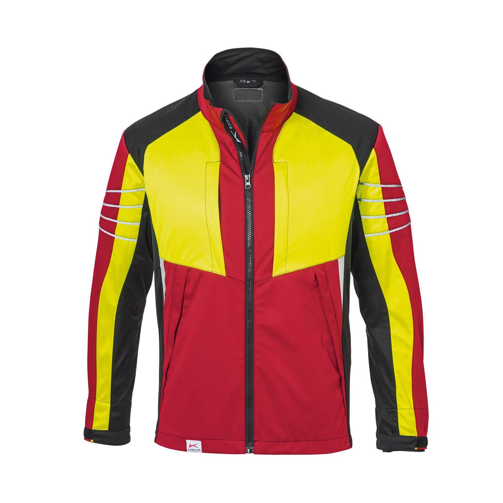 Softshelljacke Kübler Forest Ultrashell Jacke Pro rot/warngelb