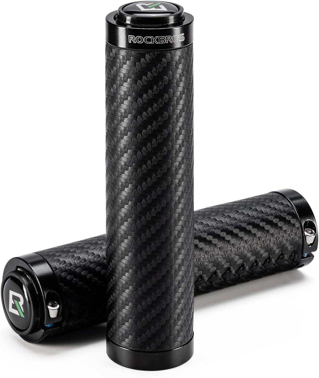ROCKBROS Fahrradlenkergriff Ergonomische Lock-On Griffe aus PU-Leder, stoßdämpfend