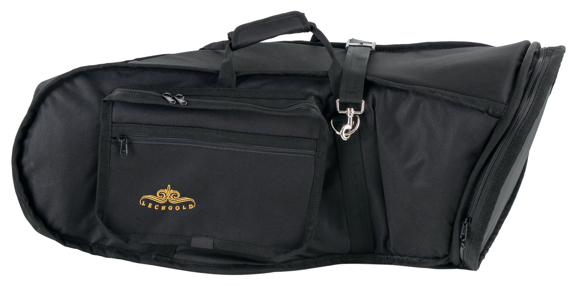 Lechgold Horn Tasche für Oberkrainer-Bariton für alle gängigen Bellfront-Modelle, mit Tragegriff, Schulterriemen und Rucksackgurten