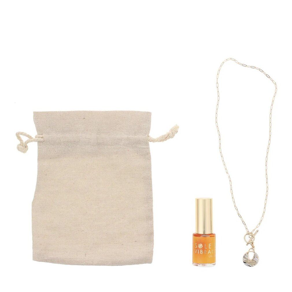 Lalique Eau de Parfum Soleil Vibrant Gift Set 15ml EDP + Necklace + Bag