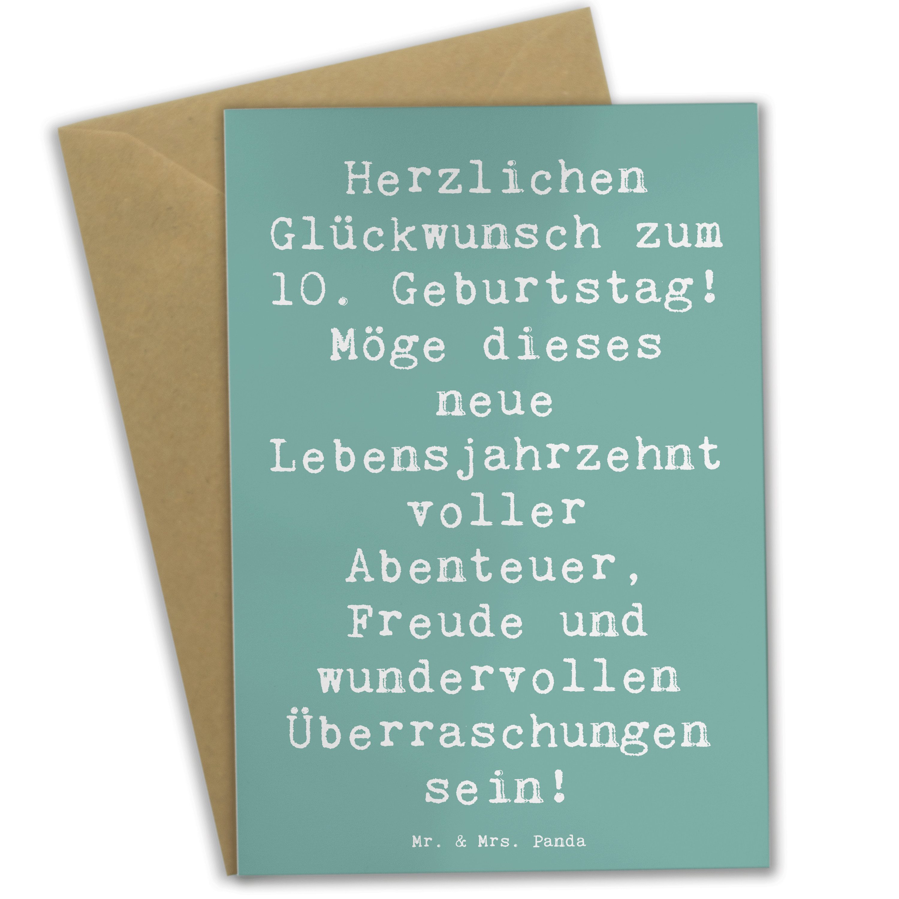 Grußkarte Spruch 10. Geburtstag - Meeresbrise - Geschenk, Glückwunschkarte, Geb