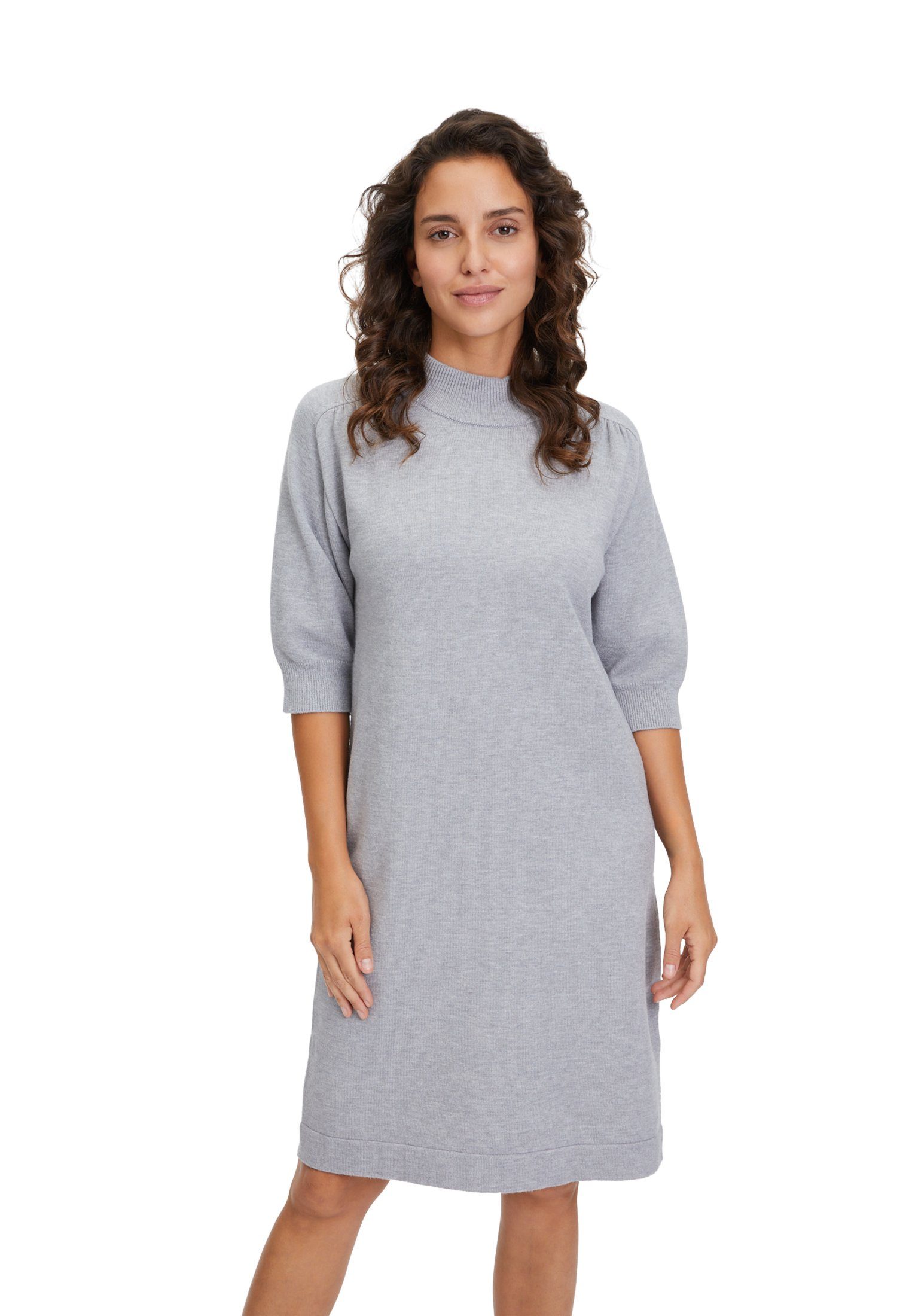 Betty&Co Minikleid mit Stehkragen (1-tlg) Light Silver Melange