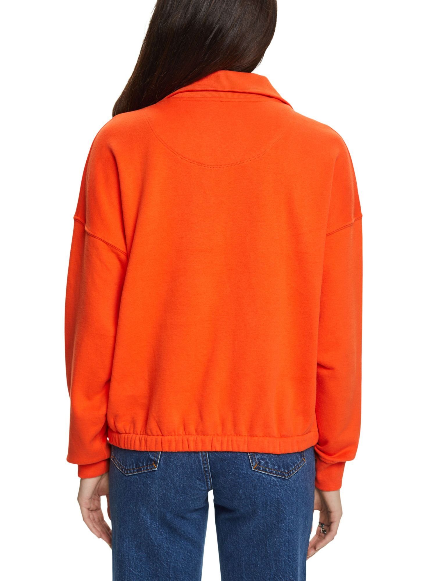 (1-tlg) ORANGE Esprit aus BRIGHT Pullover Fleece Sweatshirt