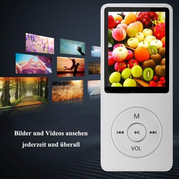 GelldG MP3-Player, Ultra Slim Musik-Player mit eingebautem Lautsprecher MP3-Player