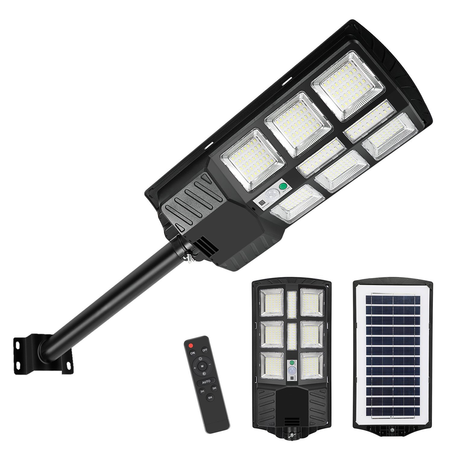 Gimisgu LED Solarleuchte Straßenlaterne Solar Straßenlampe LED Strahler mit Bewegungsmelder