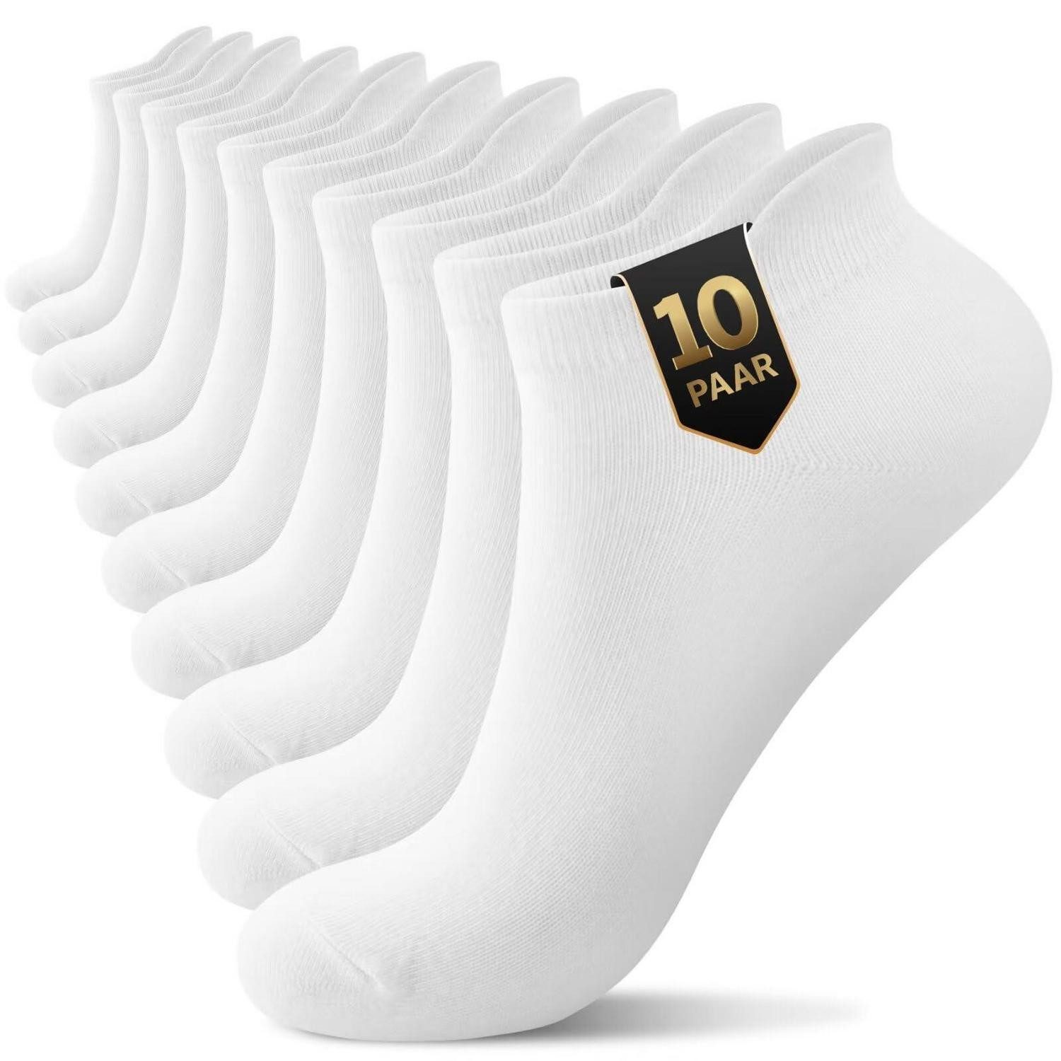 LuxusKollektion Sneakersocken Sneaker Socken 10 Paar Baumwolle Kurz Unisex