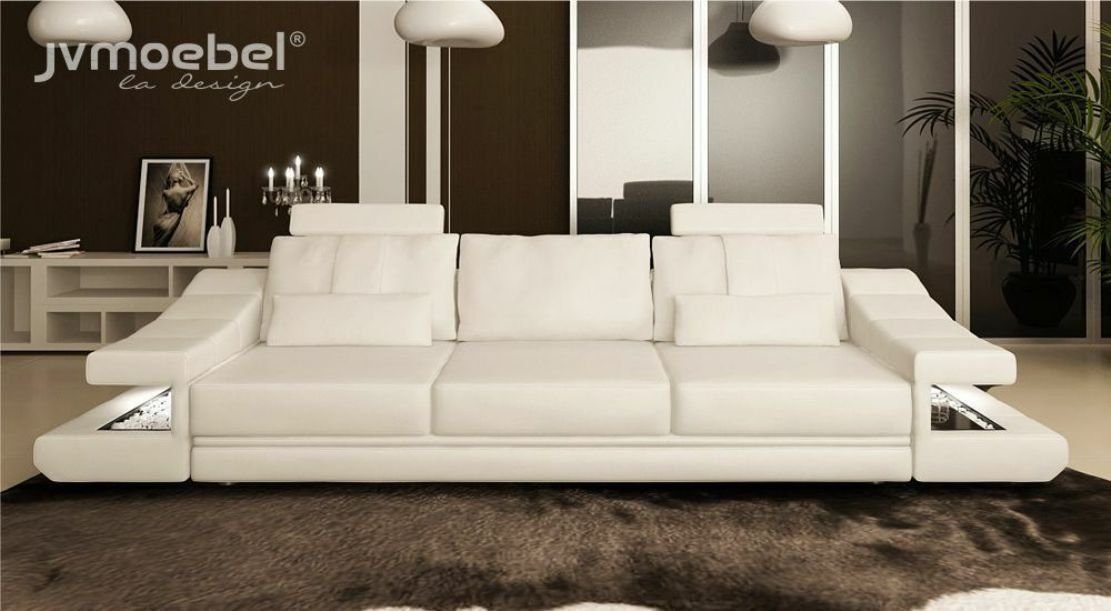 JVmoebel Sofa Weißes Moderne in Sofas Holzdesign Europe Made 3-Sitzer-Sofa