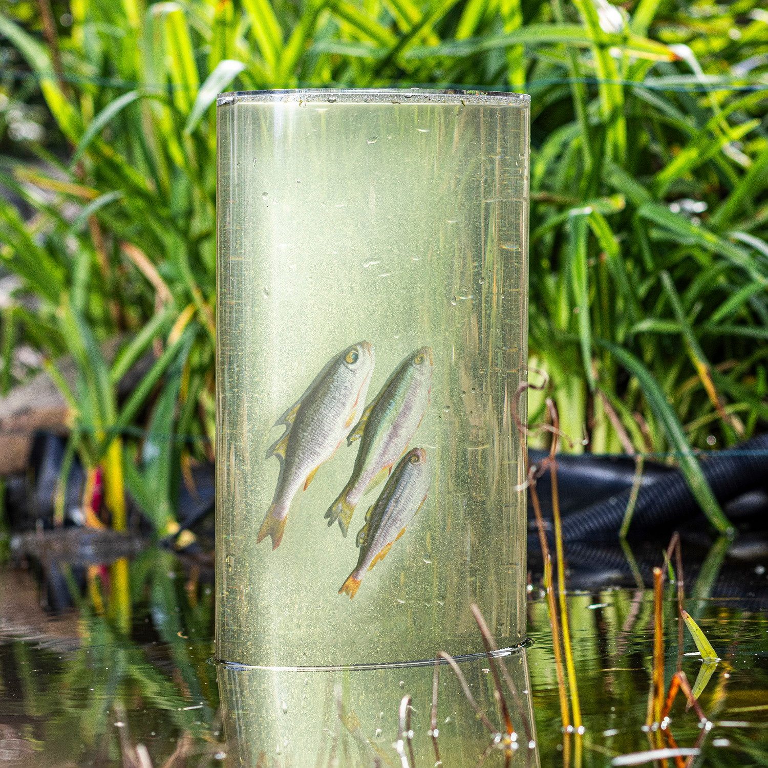 Haushalt International Fischturm Fischsäule Teichsäule Teich-Deko Dekoration, Ø 20 cm / Höhe: 65 cm