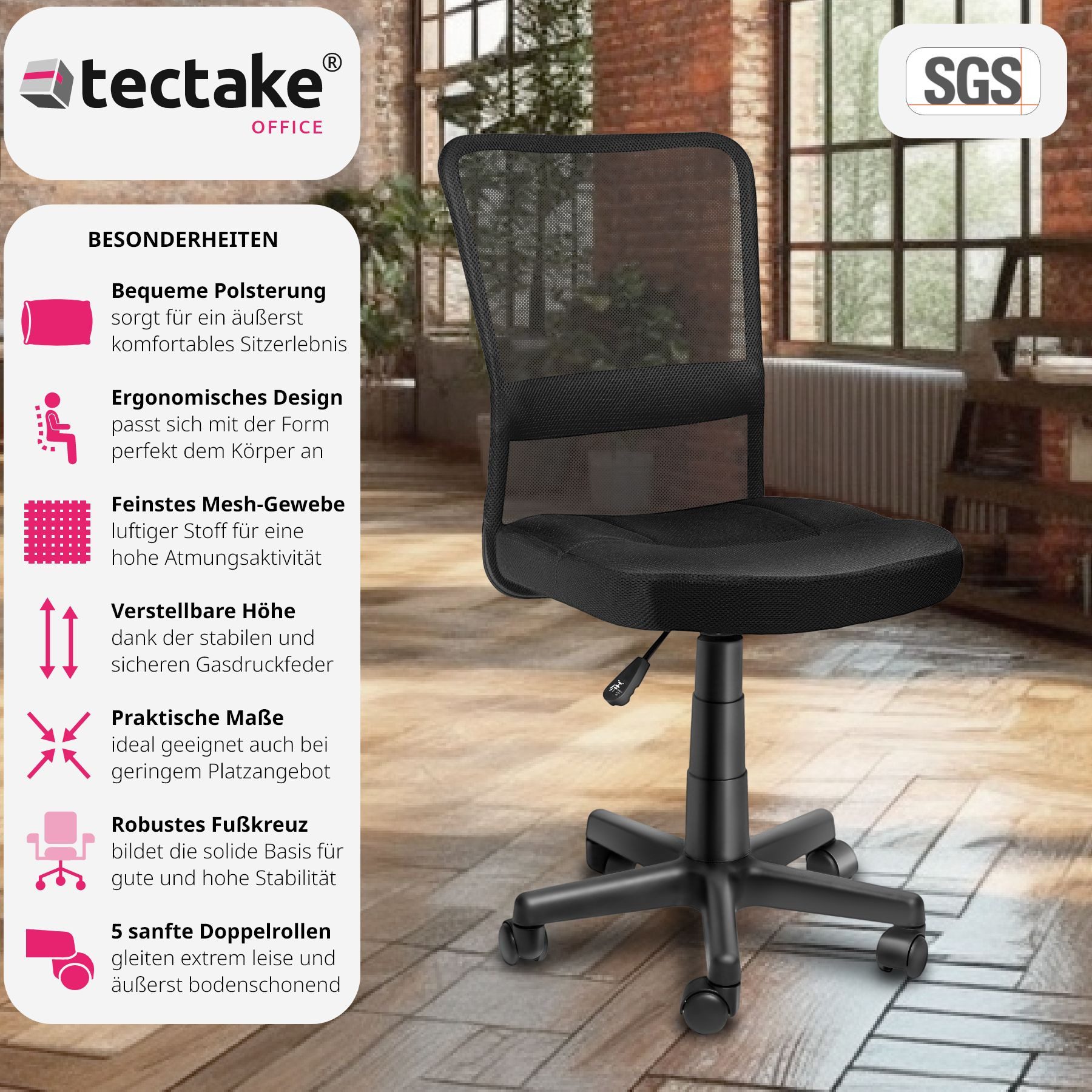 tectake Drehstuhl Bürostuhl (Set, 1 St), günstig online kaufen