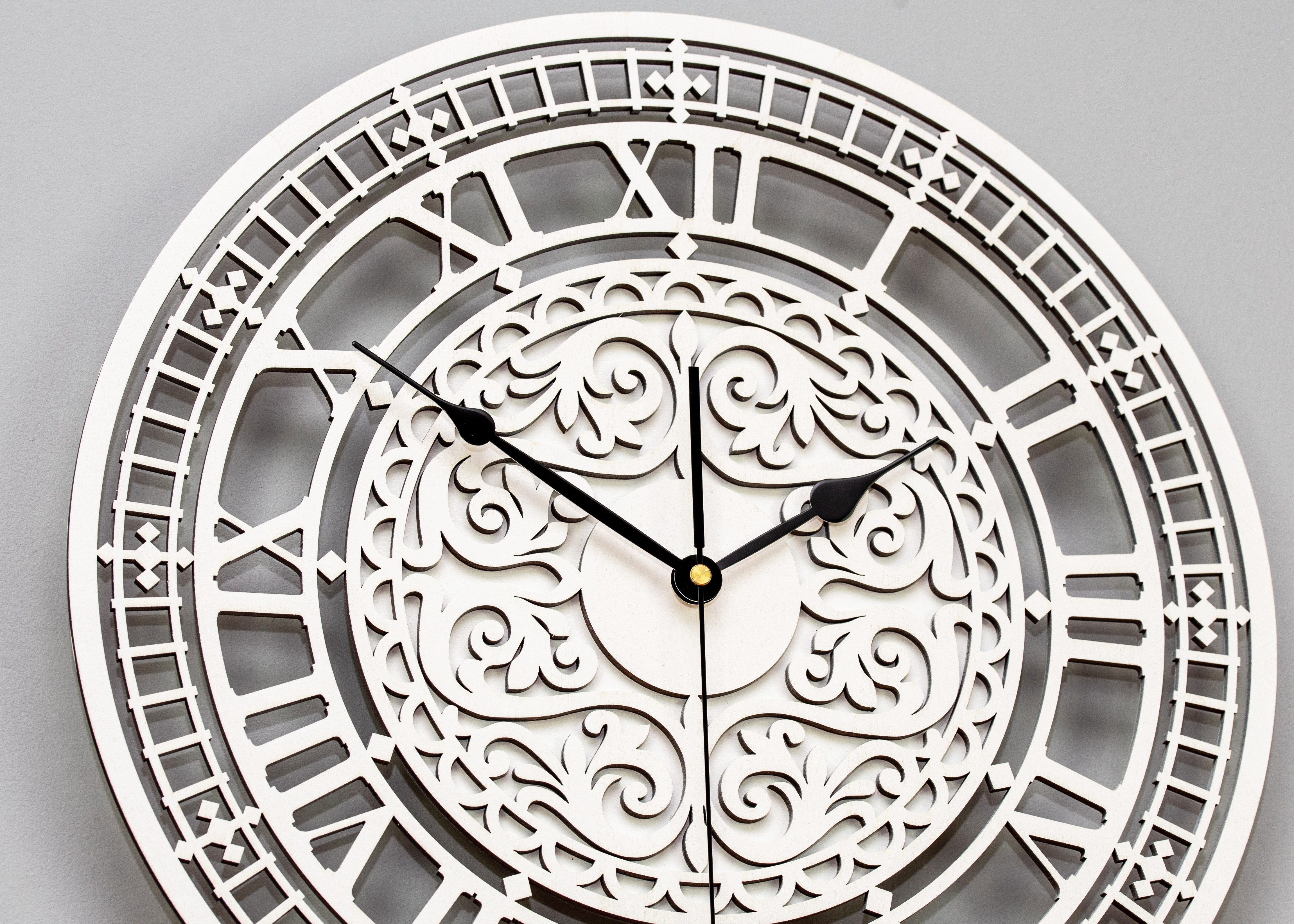 ORNAMENTI Wanduhr Große Wanduhr, holz, vintage, günstig online kaufen