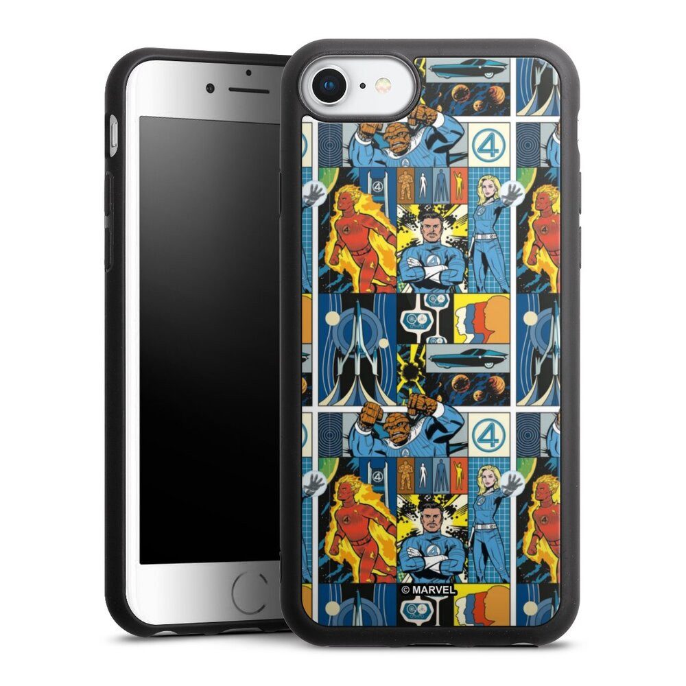DeinDesign Handyhülle Marvel The Fantastic Four Offizielles Lizenzprodukt, Apple iPhone 8 Gallery Case Glas Hülle Schutzhülle 9H Gehärtetes Glas