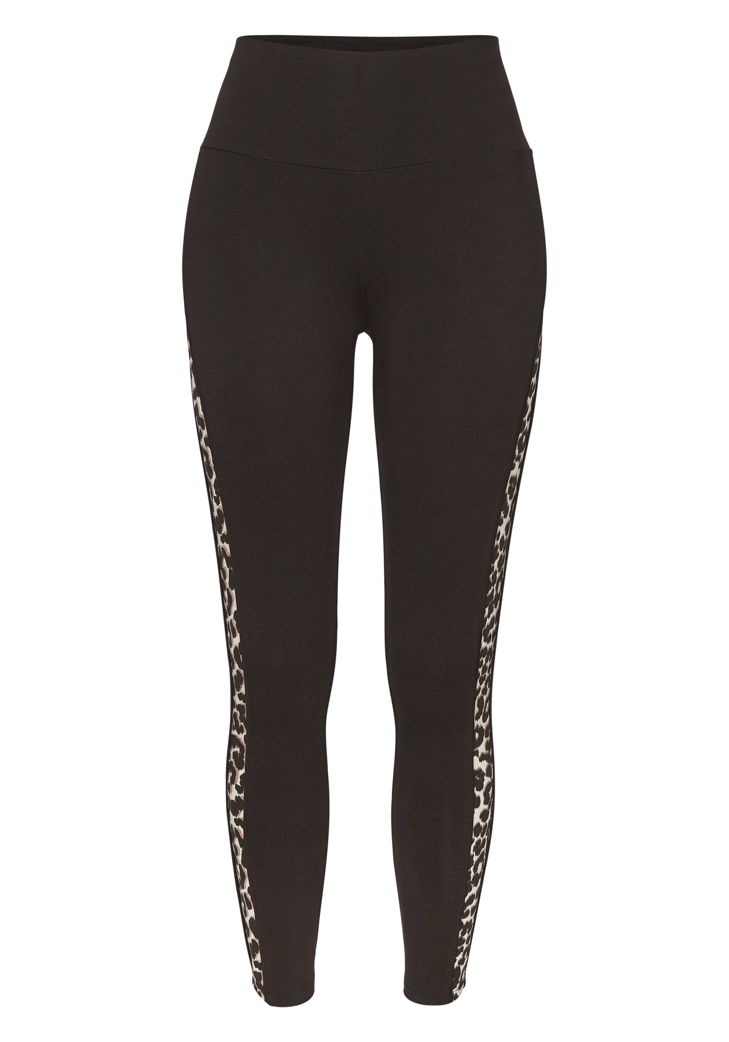 LASCANA ACTIVE Leggings Einsätze mit Leopardenmuster an den Beinen – Bild 2 von 5