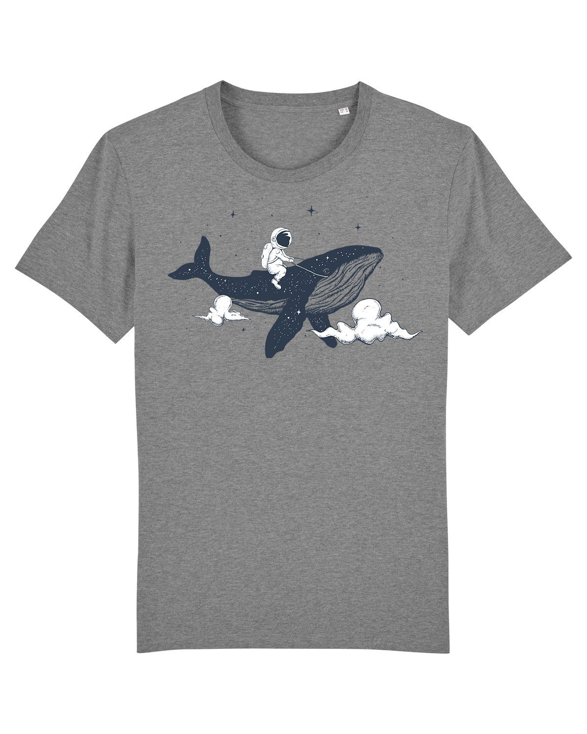 Blue Spacewhale Apparel wat? Serene (1-tlg) Print-Shirt