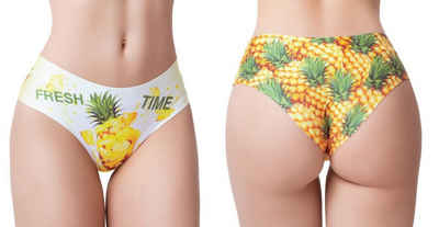 Memème Brasilslip MemèMe Fresh Summer Pineapple Slip L moderner Druck