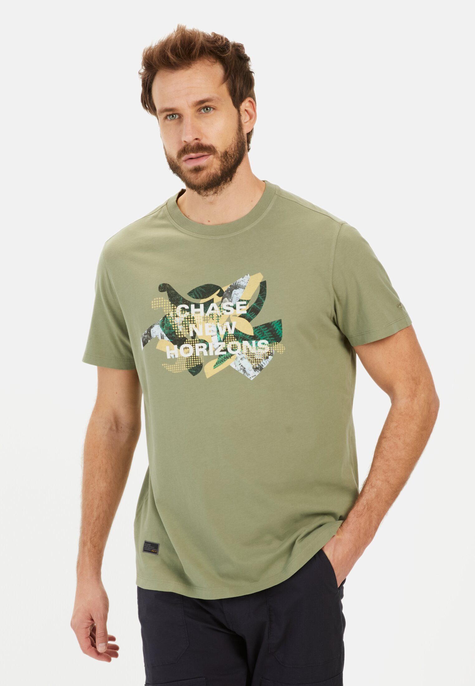 camel active Print-Shirt aus Organic Cotton Kurzarm Rundhals günstig online kaufen