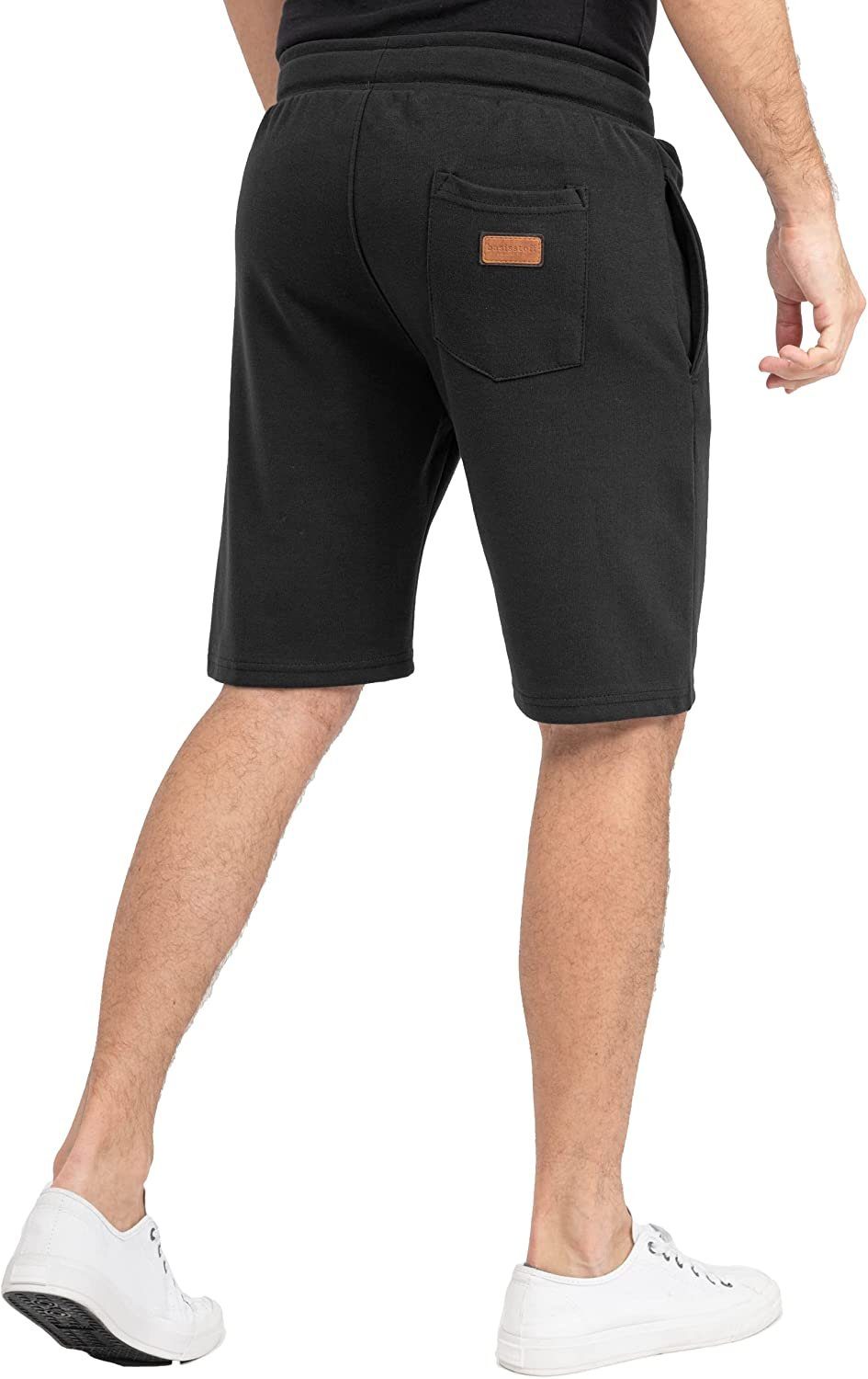 Kurze Basisstoff Wyld Hose aus Herren Shorts Baumwolle Schwarz Bermuda Shorts