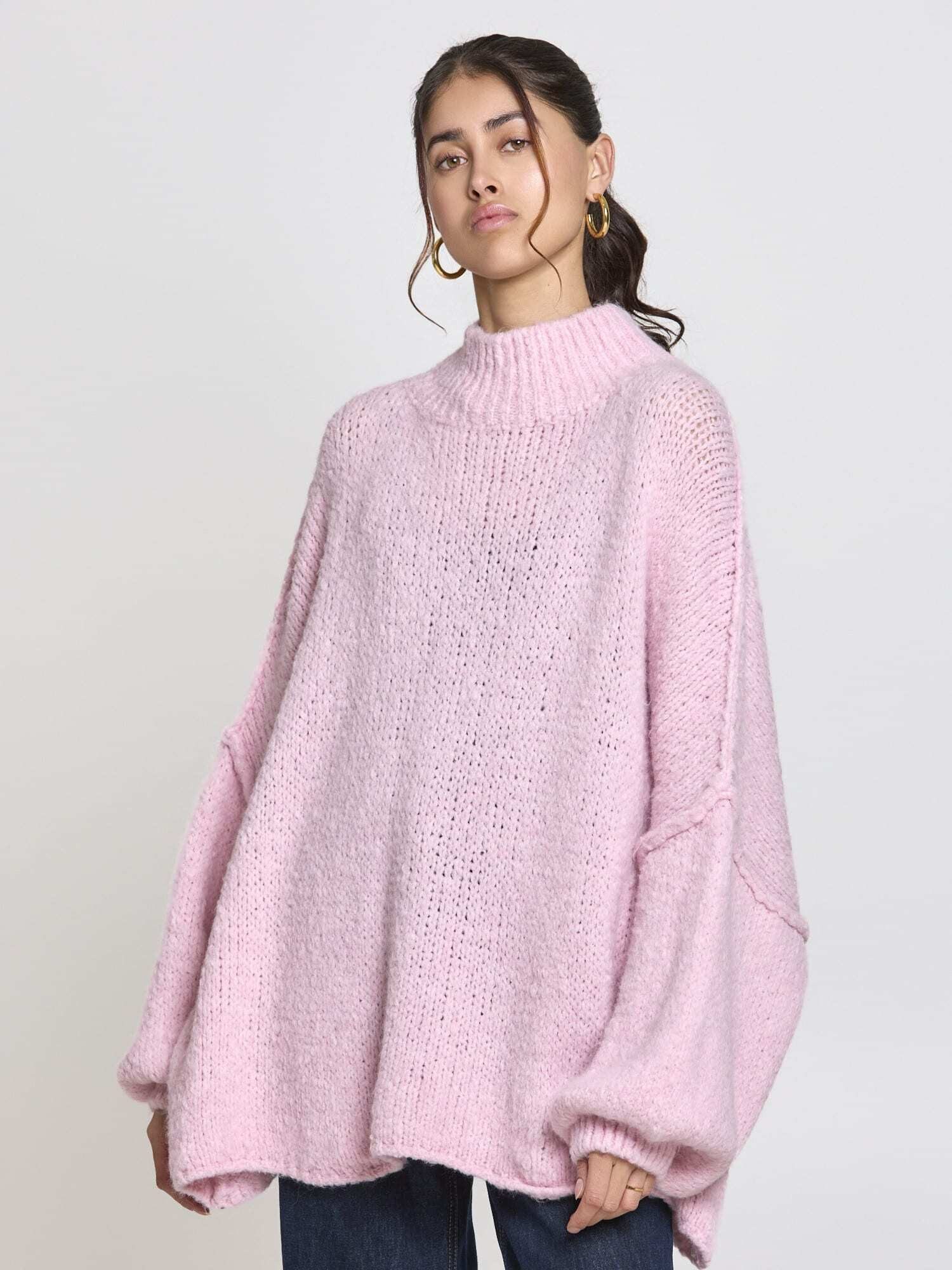Lilavie Вязаные свитера Maraa One Size Oversize Grobstrickpullover mit Wollanteil