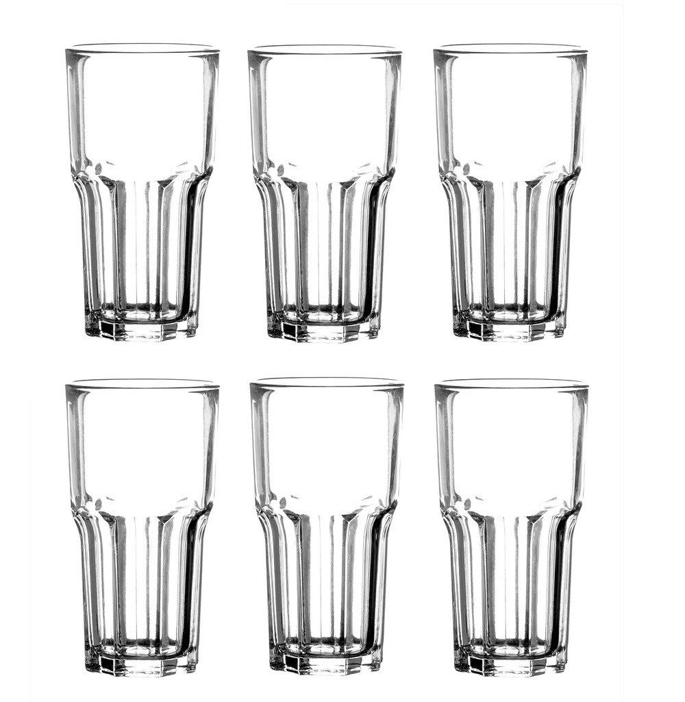 Arcoroc Longdrinkglas Arcoroc Granity Longdrinkglas 460 ml 6er Set, Glas