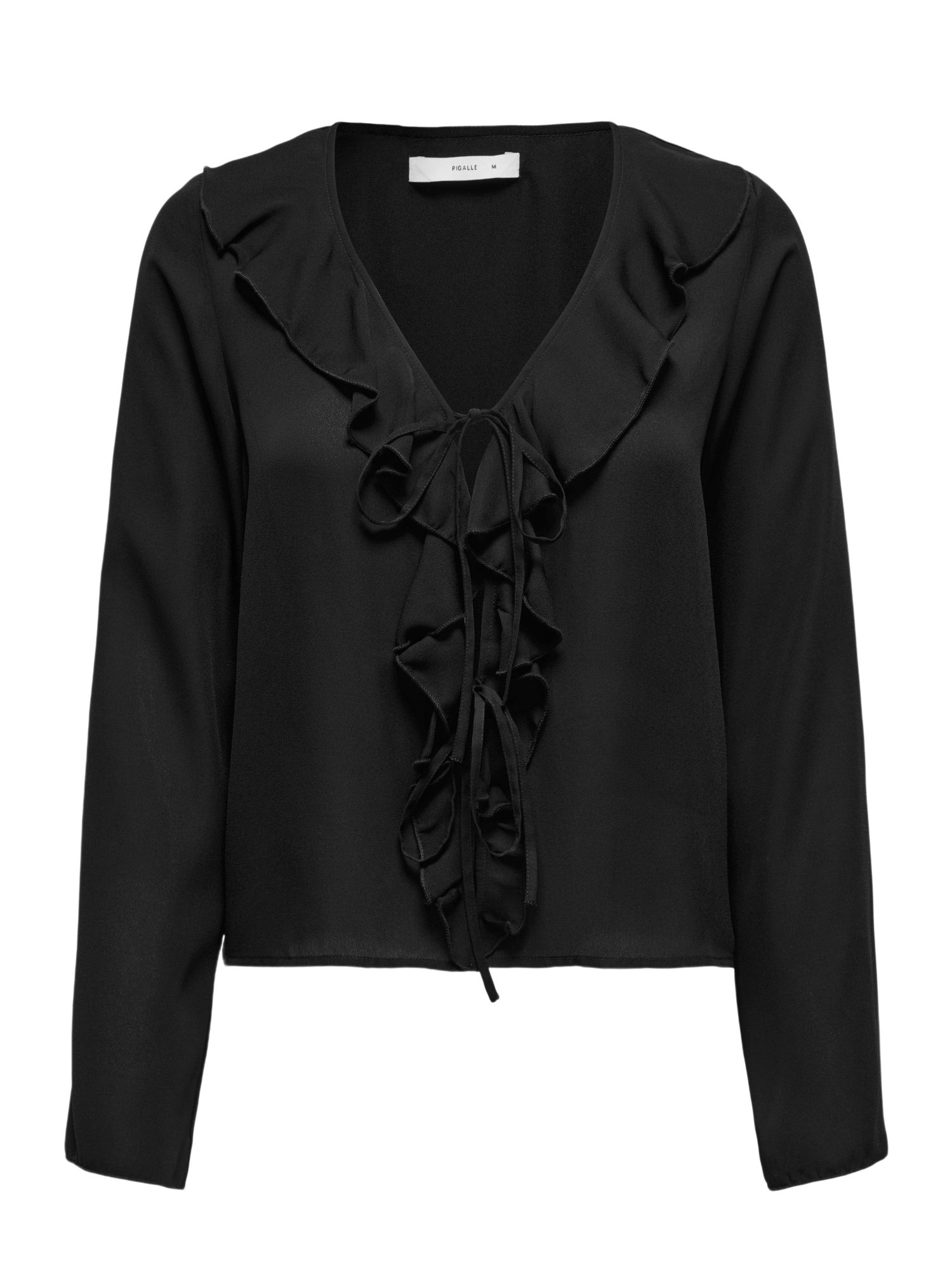ONLY Hemdbluse 2026 5_FALL2 schwarz,Casual,Polyester,Unifarben,Rüschenkragen,Lang,Casual Fit