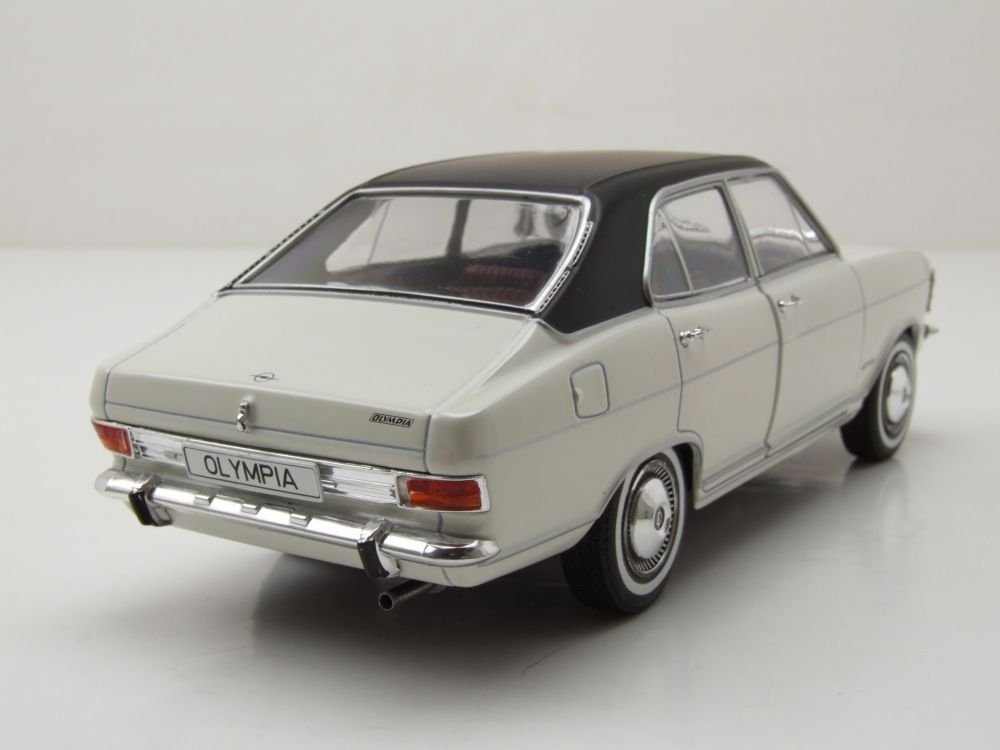 Whitebox Modellauto Opel Olympia A 1967 weiß matt schwarz, Maßstab 1:24
