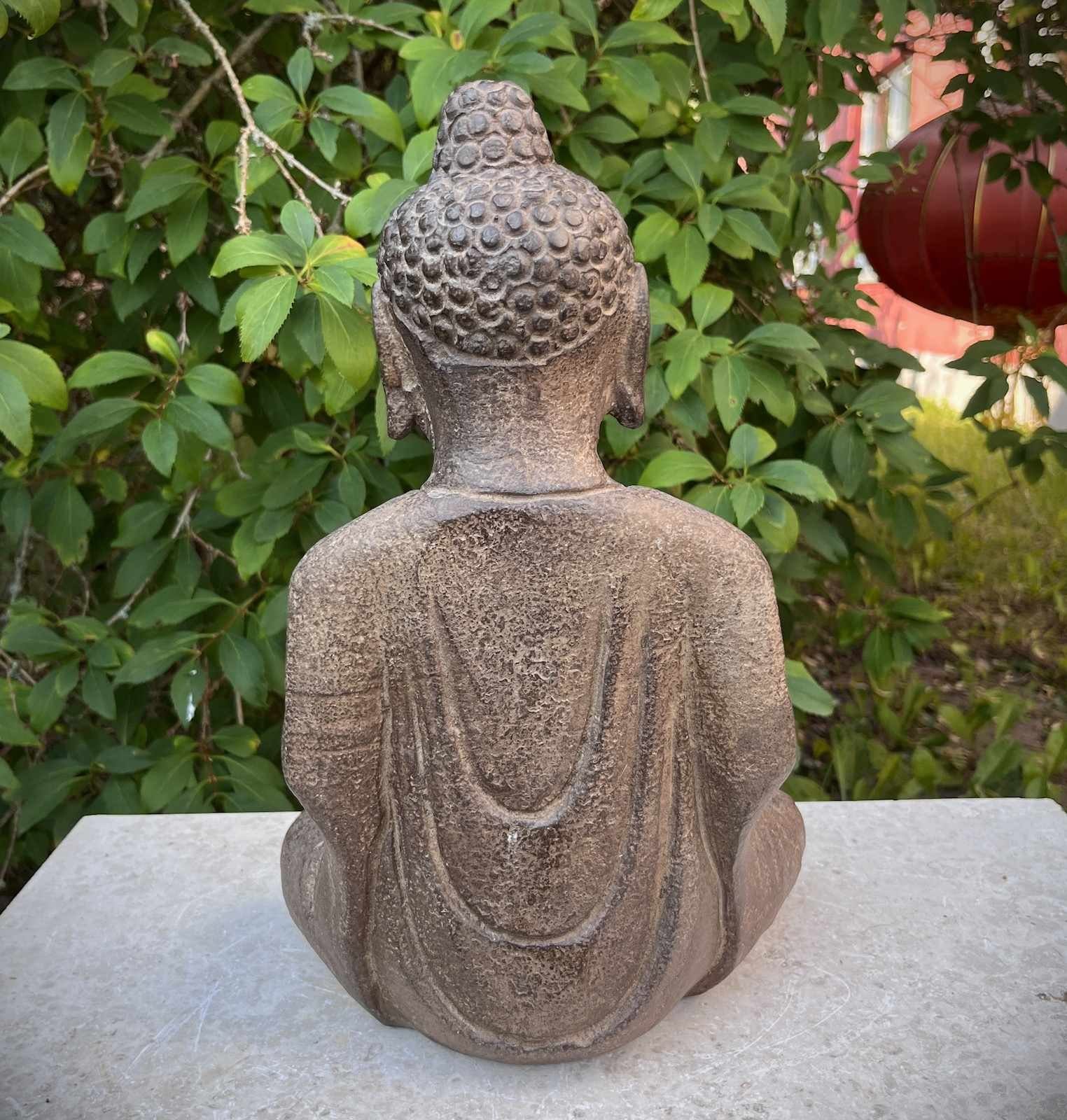 Gartenfigur Meditation China Tibet Figur Buddha Stein LifeStyle Asien Garten Naturstein