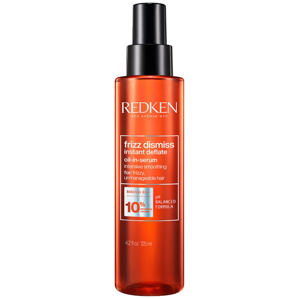 Redken Leave-in Pflege Redken Frizz Dismiss Instant Deflate 125 ml – Anti-Frizz Ölspray, Packung, 1-tlg., Perfekt geeignet für geschädigtes Haar